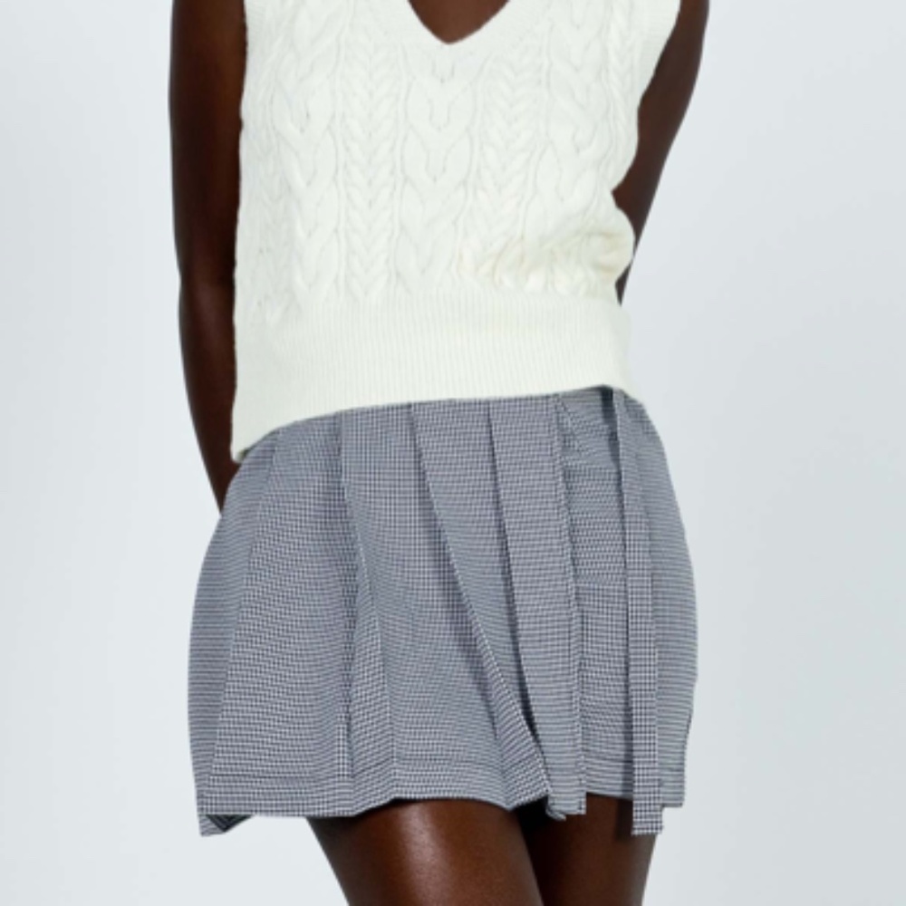NWOT Princess Polly St Trinians Miniskirt Houndstooth Pleat